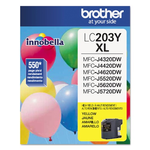 Bulk Savings Pricing 2 | Brother LC203Y Innobella 550 Page-Yield High-Yield Ink - Yellow image number 0