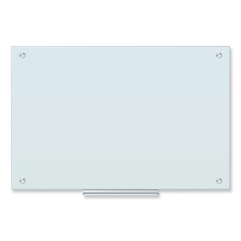U Brands 35 x 23 Glass Dry Erase Board - White Surface