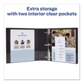 Office Jansan | Avery 17031 3 Slant Rings 2 in. Capacity 11 in. x 8.5 in. Durable View Binder with DuraHinge - Black image number 4