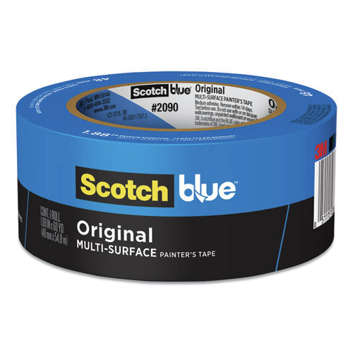 Packing Tapes | 3M 7100186415 2 in. x 60 yds 3 in. Core Original Multi-Surface Painter's Tape - Blue (1-Roll) image number 0