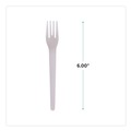 Cutlery | Eco-Products EP-S012-W Plantware 6 in. Fork Compostable Cutlery - White (1000/Carton) image number 4