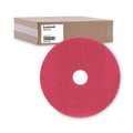 Cleaning & Janitorial Accessories | Boardwalk BWK4018RED 18 in. Buffing Floor Pads - Red (5-Piece/Carton) image number 1