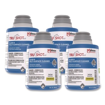 SC Johnson TruShot 2.0 Glass and Multisurface Cleaner Fresh Scent 9 oz Cartridge (4/Carton)