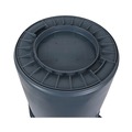 Trash & Waste Bins | Boardwalk 3485198 32 gal. Linear-Low-Density Polyethylene Round Waste Receptacle - Gray image number 2