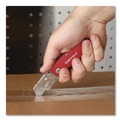 Knives | GreatNeck 12614 1.25 in. Blade 3.5 in. Aluminum Handle Quick Change Lock Back Utility Knife - Red image number 6