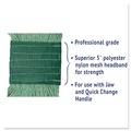 Mops | Boardwalk BWK502GNCT 5 in. Super Loop Cotton/Synthetic Fiber Wet Mop Head - Medium, Green (12/Carton) image number 8