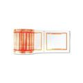 Office Jansan | Scotch 8240 5 in. x 6 in. 3 in. Core Pouch Tape - Transparent/Orange Border (1-Roll) image number 2