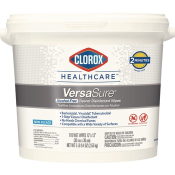 Clorox Healthcare VersaSure 12 in. x 12 in. 1-Ply Cleaner Disinfectant Wipes - Fragranced White