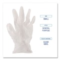 New Year New Savings! Save $25 off $150 | Boardwalk BWK365SBX 2.6 mil 9.5 in. Long Powder-Free General Purpose Vinyl Gloves - Small, Clear (100/Box) image number 6
