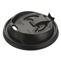 Cups and Lids | Dart OPT316B Optima Reclosable Lids for Paper Hot Cups fits 10 oz. - 24 oz. Cups - Black (1000/Carton) image number 2