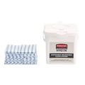 Bulk Savings Pricing 2 | Rubbermaid Commercial HYGEN 2134283 12 in. x 12 in. Disposable Microfiber Cleaning Cloths - White/Blue Stripe (600/Carton) image number 1