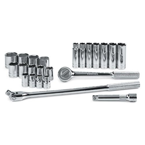 Socket Sets | SK Hand Tool 4123-6 23-Piece 1/2 in. Drive 6-Point Std/Deep Well SAE Socket Set image number 0