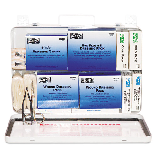 First Aid | Pac-Kit 6450 50-Person Steel Case Industrial Weatherproof First Aid Kit image number 0