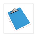 Office Jansan | Universal UNV40307 1.25 in. Clip Capacity 8.5 in. x 11 in. Plastic Clipboard with High Capacity Clip - Translucent Blue image number 4