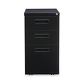 Office Carts & Stands | Alera ALEPABBFBL 14.96 in. x 19.29 in. x 27.75 in. 3-Drawers: Box/Box/File Legal/Letter Left or Right File Pedestal - Black image number 1