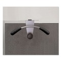 Office Jansan | Alba PMMOUSPART Metal/Foam/ABS Hanger Shaped Partition Coat Hook - Silver/Black image number 3