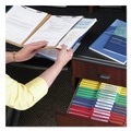 File Folders | Smead 19077 6 SafeSHIELD Fasteners 2 Dividers Legal Size 6-Section Pressboard Top Tab Pocket Classification Folders - Dark Blue (10/Box) image number 3