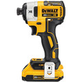 Dewalt DCF887D2 20V MAX XR Brushless Lithium-Ion 1/4 in. Cordless 3-Speed Impact Driver Kit with (2) 2 Ah Batteries image number 2