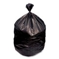 Trash Bags | Boardwalk H5645TKKR01 23 Gallon 0.9 mil 28 in. x 45 in. Perforated Roll Linear Low Density Can Liners - Black (25 Bags/Roll, 8 Rolls/Carton) image number 1