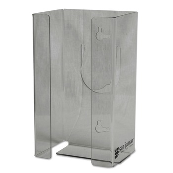 San Jamar 1-Box 5.5 in. x 3.75 in. x 10 in. Plexiglas Disposable Glove Dispenser - Plexiglas Clear