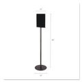 Labor Day Sale! Save $30 off $199! | Deflecto 692056 8.5 in. x 11 in. Insert 56 in. Tall Double-Sided Magnetic Sign Display - Clear/Black image number 5