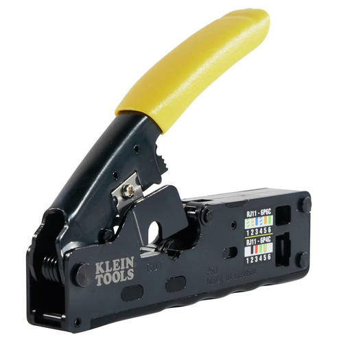 Crimpers | Klein Tools VDV226-107 Compact Ratcheting Modular Data Cable Crimper/Wire Stripper/Wire Cutter image number 0