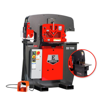 GWP 510023 | Edwards 55233512 55 Ton 3 PH 230V Ironworker with PowerLink and Coper Notcher with Lighted Workstations