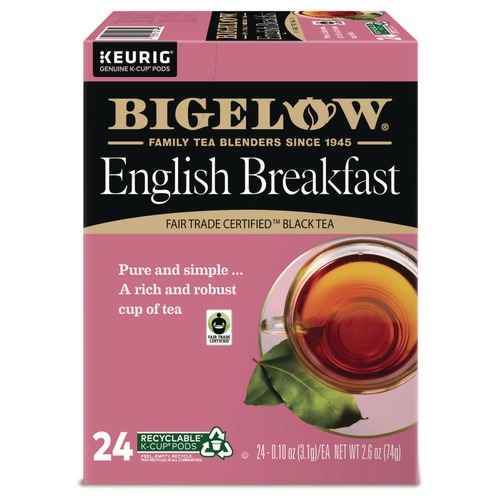 Office Jansan | Bigelow 5000363676 Tea K-Cups Pack - English Breakfast (24/Box) image number 0