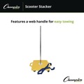 Office Filing Cabinets & Shelves | Champion Sports SX 21 in. x 16 in. x 39 in. 176 lb Capacity Scooter Stacker - Silver/Yellow image number 2