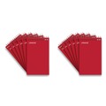 Office Jansan | Universal UNV20435 3 in. x 5 in. Wirebound Narrow Rule Memo Pad with Coil-Lock Wire Binding - Orange Cover (12/Pack) image number 0