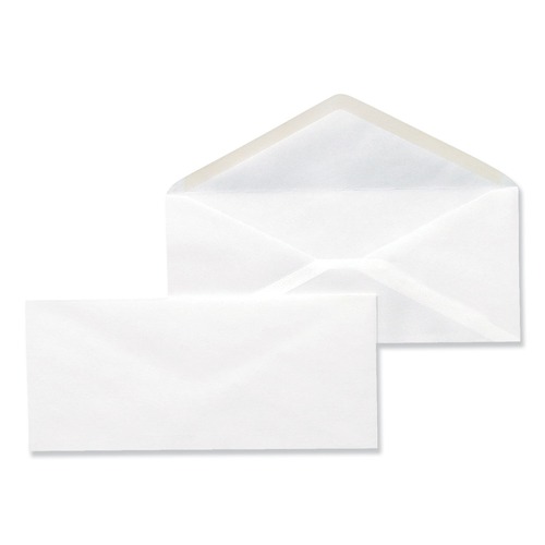 Office Jansan | Universal UNV35210 #10 Monarch Flap Open-Side Gummed Business Envelope - White (500/Box) image number 0