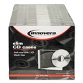 Innovera IVR85826 50/Pack CD/DVD Slim Jewel Cases - Clear/Black image number 4