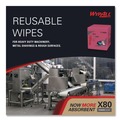 Office Jansan | WypAll 41029 Power Clean X80 12.5 in. x 12 in. Heavy-Duty Cloths - Red (50/Box, 4 Boxes/Carton) image number 7