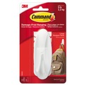 Command 17083ES 5lb Cap Plastic General Purpose Hooks - Large, White (1 Hook & 2 Strips/Pack) image number 1
