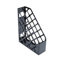 Office Jansan | Universal UNV08118 3 in. x 10 in. x 11.88 in. Recycled Plastic Magazine File - Black image number 0