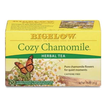 Bigelow RCB10401 Single Flavor Tea - Cozy Chamomile (28 Bags/Box)