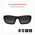 Safety Glasses | Ergodyne 50030 Skullerz Odin Nylon/Polycarb Safety Glasses - Black Frame/Smoke Lens image number 1