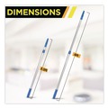 Cleaning Tools | Gritt Commercial GRI1066F12PK 3.5 ft. to 6 ft. Telescopic Aluminum Extension Pole with Click/Lock Adapter Cone - Blue/Silver (12/Carton) image number 2