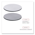 Mothers Day Sale! Save an Extra 10% off your order | Alera ALETTRD36WG 35.5 in. Diameter Round Reversible Laminate Table Top - White/Gray image number 5