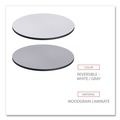 Office Jansan | Alera ALETTRD36WG 35.5 in. Diameter Round Reversible Laminate Table Top - White/Gray image number 5