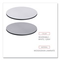  | Alera ALETTRD36WG 35.5 in. Diameter Round Reversible Laminate Table Top - White/Gray image number 5