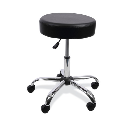 Office Jansan | Alera ALEUS4716 19.69 in. to 24.80 in. Seat Height Height Adjustable Backless Lab Stool - Black/Chrome image number 0