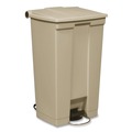 Trash & Waste Bins | Rubbermaid Commercial FG614500BEIG 18 Gallon Polyethylene Step-On Receptacle - Beige image number 0