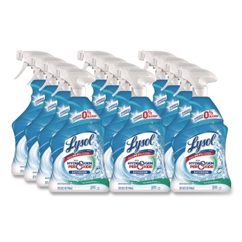 LYSOL Brand Bathroom Cleaner with Hydrogen Peroxide Cool Spring Breeze 32 oz Trigger Spray Bottle (12/Carton)