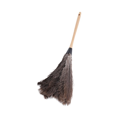 Cleaning Brushes | Boardwalk BWK20GY 20 in. Wood Handle Professional Ostrich Feather Duster image number 0