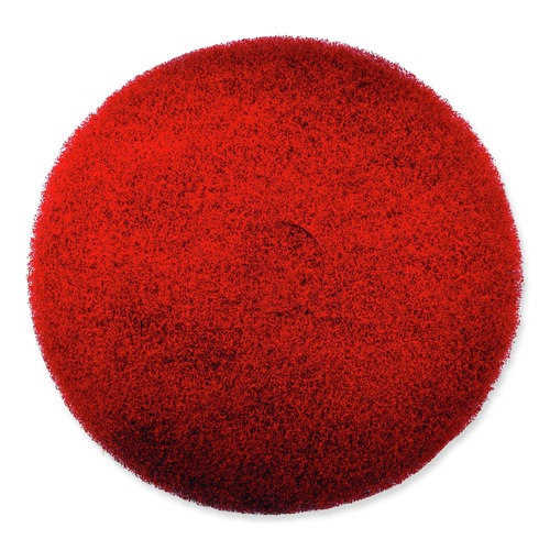 Labor Day Sale! Save $30 off $199! | SC Johnson 311174 13 in. Diameter EZ CARE Heavy Duty Scrub Pad - Red/Gray (5/Carton) image number 0