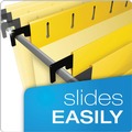 Office Jansan | Pendaflex 6153 1/5 YEL 1/5-Cut Tabs Legal Size SureHook Hanging Folders - Yellow (20/Box) image number 2
