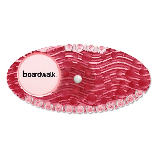 Odor Control | Boardwalk CURVP010I060M01AAS8100 Curve Air Freshener - Spiced Apple, Red (10/Box, 6 Boxes/Carton) image number 0