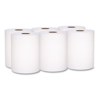 Scott 8 in. x 800 ft. 1-Ply Universal 100 Percent Recycled Fiber Hard Roll Paper Towels - White (6/Carton)