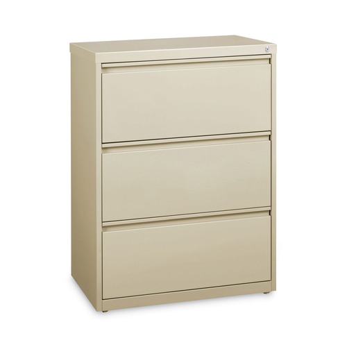 Office Filing Cabinets & Shelves | Alera 26139 30 in. x 18.62 in. x 40.25 in. Three Legal/Letter/A4-Size File Drawers Lateral File Cabinet - Putty image number 0